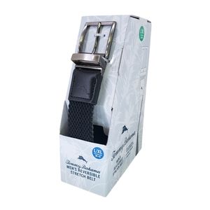 Tommy Bahama Men's Stretch Braided Reversible Belt Black Reverses to Gray